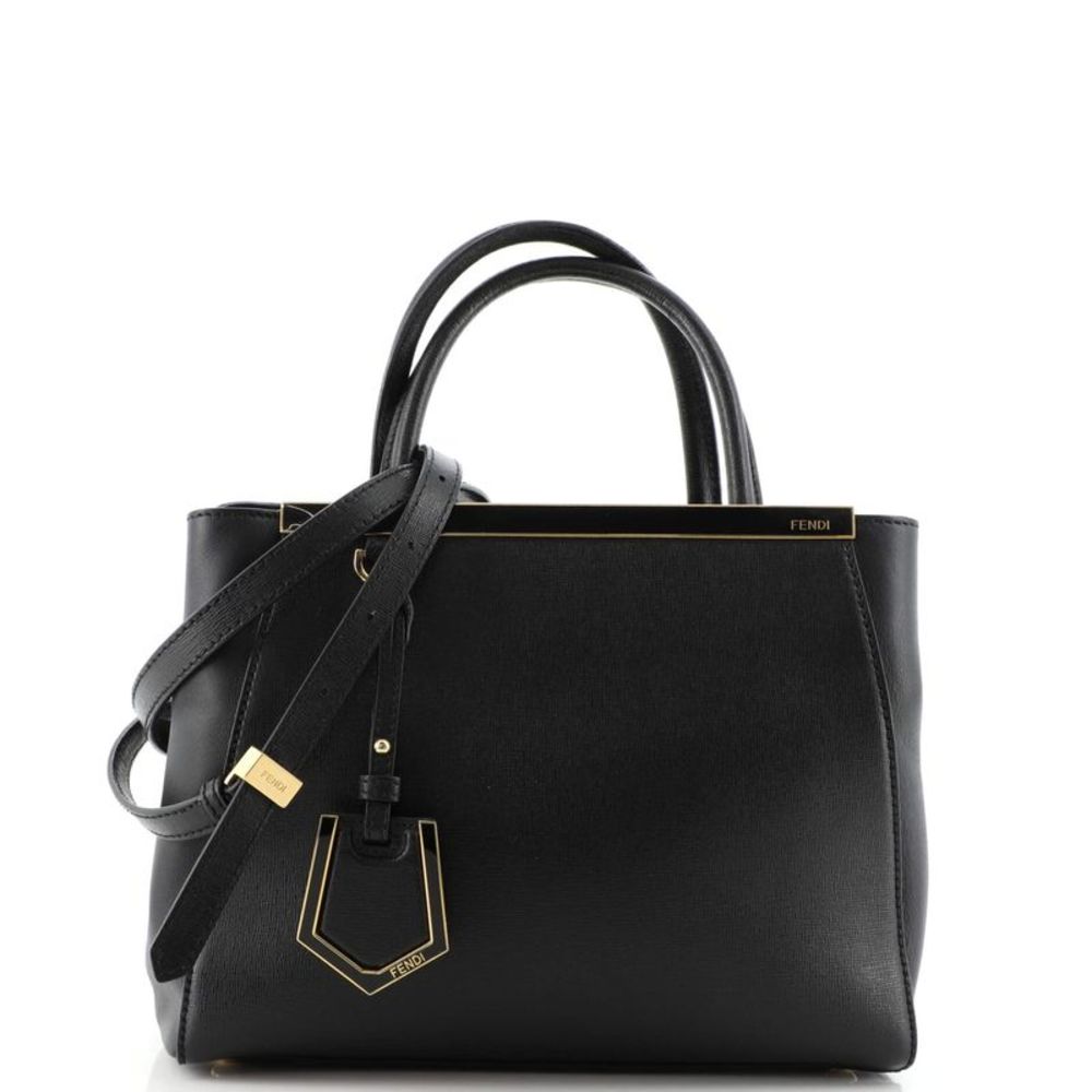 Fendi 2Jours Bag Leather Petite Black